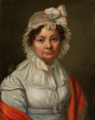 Jzef Sonntag - Portrait of a woman in a red scarf.webp