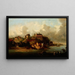 View of Sandomierz from the Vistula River - Józef Szermentowski — framed artwork on a wall
