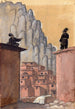 Kurdes sur le toit - Jāzeps Grosvalds — vista de la obra