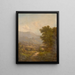 Paisaje con una carretera de montaña y ruinas de castillo - Karl Hermann — cuadro enmarcado en la pared