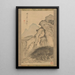 Landscape with Waterfall - Kameda Bôsai — framed artwork on a wall