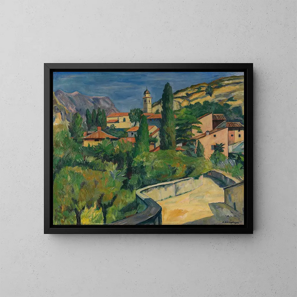 Torbole - Karl Friedrich Lessing — cuadro enmarcado en la pared