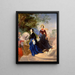 Portrait of the Shishmareva sisters - Karl Bryullov — framed artwork on a wall