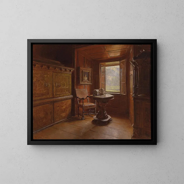 Vista de la ventana - Karl Friedrich Gsur — cuadro enmarcado en la pared