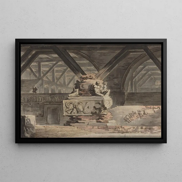 Karl Friedrich Schinkel - Stage Design A Sepulchral Vault.webp