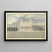 La fachada y los alrededores de una catedral para Berlín - Karl Friedrich Schinkel — cuadro enmarcado en la pared