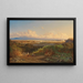 Vaste paysage du Tibre avec vue sur Rome - Karl Haase — framed artwork on a wall