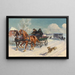 Winter landscape with a cart - Karl Hansen Reistrup — framed artwork on a wall