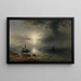 Full Moon over the Venice Lagoon - Karl Heilmayer — framed artwork on a wall