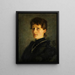 Retrato de Friederike Flur - Karl Hoff — cuadro enmarcado en la pared