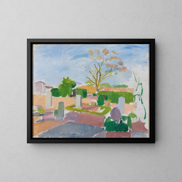Christian Cemetery Painting - Karl Isakson — framed artwork on a wall