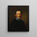 retrato de Friedrich Freiherr von Koenig-Warthausen - Karl Jakob Theodor Leybold — cuadro enmarcado en la pared