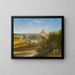 View of Vienna from Grinzing - Karl Joseph Aloys Agricola — framed artwork on a wall