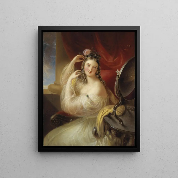 Karl Joseph Aloys Agricola - Dame vor dem Toilettspiegel.webp