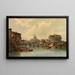 View of Rome with Saint Peter's Basilica and Castel Sant'Angelo - Karl Kaufmann — framed artwork on a wall