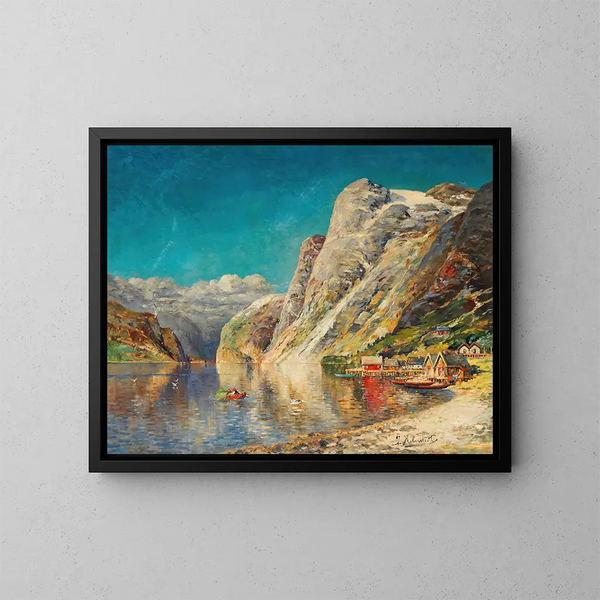 Verano en el fiordo noruego - Karl Kaufmann — cuadro enmarcado en la pared