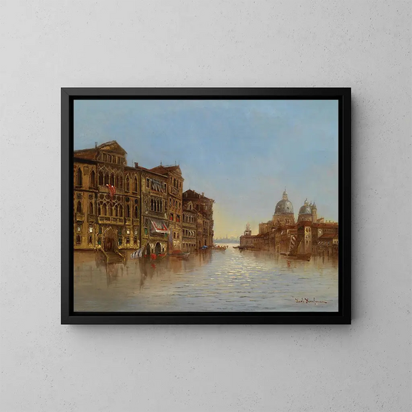 Venecia con Santa Maria della Salute - Karl Kaufmann — cuadro enmarcado en la pared