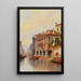 Escena de canal en Venecia - Karl Kaufmann — cuadro enmarcado en la pared