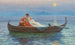 a loving couple in the moonlight - Karl Liebscher — artwork view