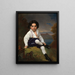 A boy with a riding crop - Karl Nagl — framed artwork on a wall