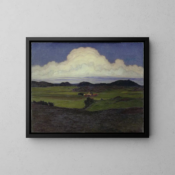 Valle de Hoga Tjrn - Karl Nordström — cuadro enmarcado en la pared