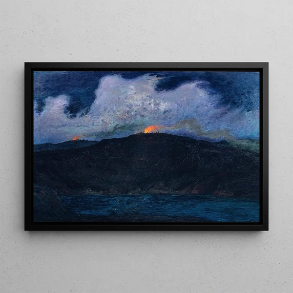 Karl Nordstrm - Midsummer Bonfires in Stormy Weather.webp