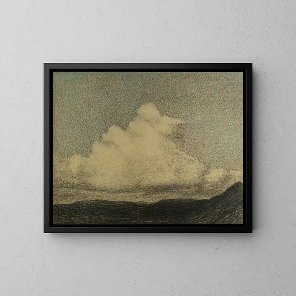 Nubes ascendentes - Karl Nordström — cuadro enmarcado en la pared
