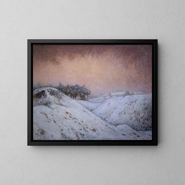 Caída de nieve - Karl Nordström — cuadro enmarcado en la pared