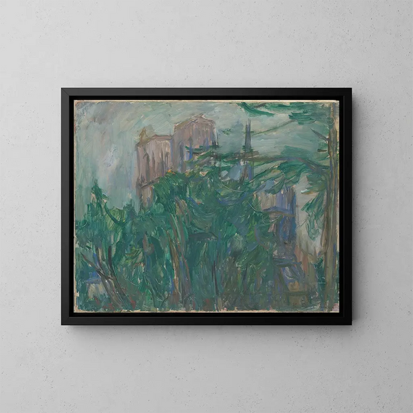 Movimiento de París Notre-Dame - Karl Prsimgi — cuadro enmarcado en la pared