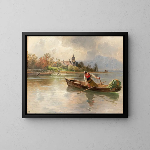 Paisaje del Chiemsee - Karl Raupp — cuadro enmarcado en la pared