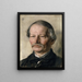 Retrato del poeta Gustav Freytag - Karl Stauffer-Bern — cuadro enmarcado en la pared