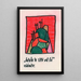 Construcción en verde y rojo - Karl Wiener — cuadro enmarcado en la pared