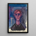 Depression Self-portrait - Karl Wiener — framed artwork on a wall