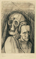 Retrato de mujer con calavera - Karl Wiener — vista de la obra