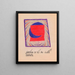 Composición en rojo y violeta - Karl Wiener — cuadro enmarcado en la pared