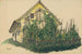 Untitled painting of a peasant house with garden - Karl Wiener — artwork view
