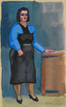 Untitled woman in blue blouse and black dress - Karl Wiener — artwork view