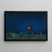 Sin título Luna roja sobre paisaje de escombros - Karl Wiener — cuadro enmarcado en la pared