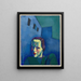 Retrato de mujer sin título - Karl Wiener — cuadro enmarcado en la pared