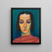 Retrato de una dama - Karl Wiener — cuadro enmarcado en la pared
