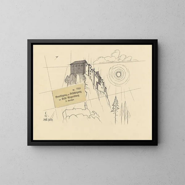 Riegersburg - Karl Wiener — framed artwork on a wall