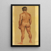 Male Nude Painting VII - Karl Wiener — framed artwork on a wall