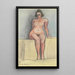 Nu femenino sentado - Karl Wiener — cuadro enmarcado en la pared