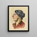 Retrato de mujer - Karl Wiener — cuadro enmarcado en la pared