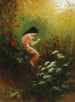 Una niña con una flor - Karl Wilhelm Diefenbach — vista de la obra