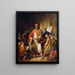 Charlemagne reprimands the negligent students - Karl von Blaas — framed artwork on a wall