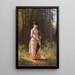 Dame avec parapluie et carnet de croquis - Karl von Blaas — framed artwork on a wall