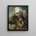 La défense de Vienne contre les Turcs en 1683 - Karl von Blaas — framed artwork on a wall