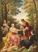 L'impératrice Marie-Thérèse taking care of a poor woman's child in the garden of Schönbrunn Palace - Karl von Blaas — artwork view