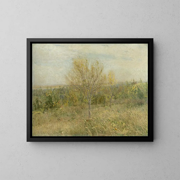Autumn Landscape Painting - Karol Miloslav Lehotský — framed artwork on a wall